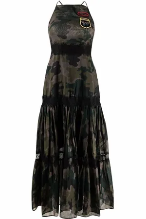 ERMANNO SCERVINO Day Dresses, female, , Size: S Maxi Dress with Military Print
