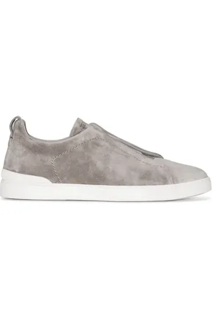 Ermenegildo Zegna Sneakers, male, , Size: 7 US Suede Triple Stitch Low Top Sneaker