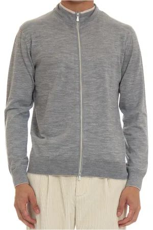 ELEVENTY Zip-throughs, male, , Size: L Contrast Trim Sweater