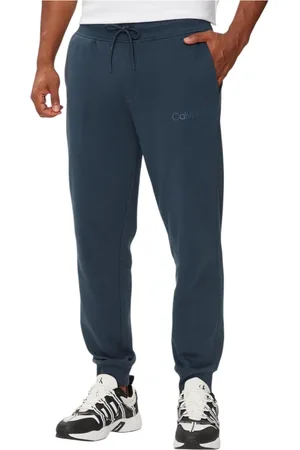 Calvin Klein Sweatpants, male, , Size: 2XL Cotton Trousers with Lace Fastening
