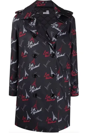 Moschino Double-Breasted Coats, female, , Size: S Double-Breasted Coat