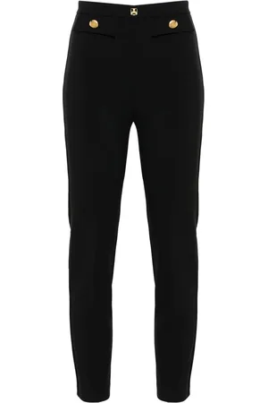Elisabetta Franchi Cropped Trousers, female, , Size: 2XL Cropped Trousers