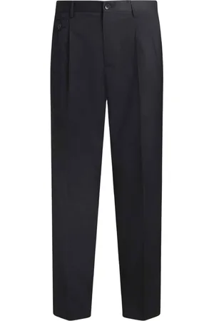 Etro Slim-fit Trousers, male, , Size: M Wool Straight-Leg Trousers