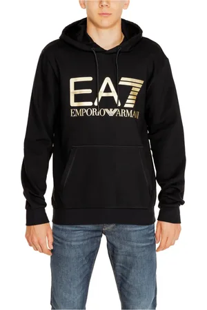 EA7 Hoodies, male, , Size: S Printed Hooded Sweatshirt
