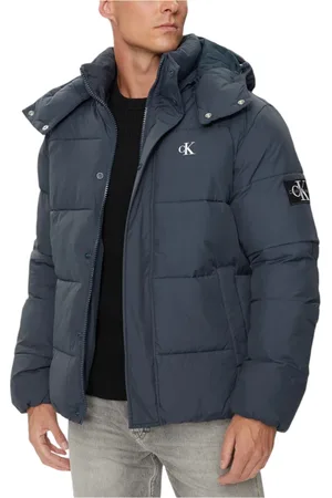 Calvin Klein Winter Jackets, male, , Size: L Hooded Zip-Up Jacket