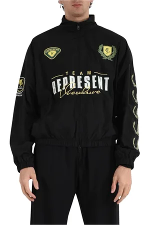 Represent Light Jackets, male, , Size: M Champion Track Jacket Nylon Zip