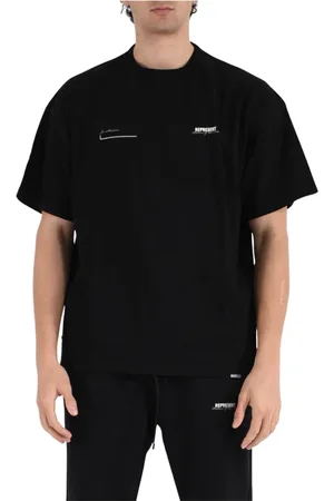 Represent T-Shirts, male, , Size: XL Cotton Jersey T-shirt with Ribbed Collar