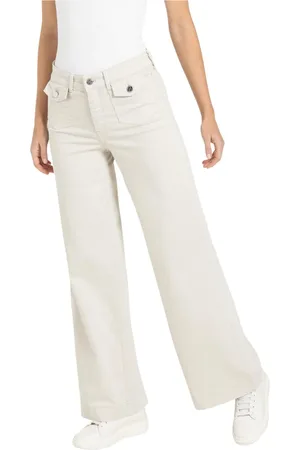 Mac Wide Jeans, female, , Size: 2XL Wide Leg Ivory Pants Dream 5442/00