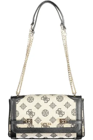 Guess Shoulder Bags, female, , Size: ONE SIZE Cotton Handbag with Gold Hardware