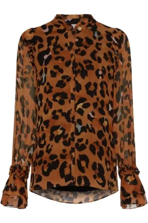 Fabienne Chapot Shirts, female, , Size: M Leopard Print Carmen Blouse