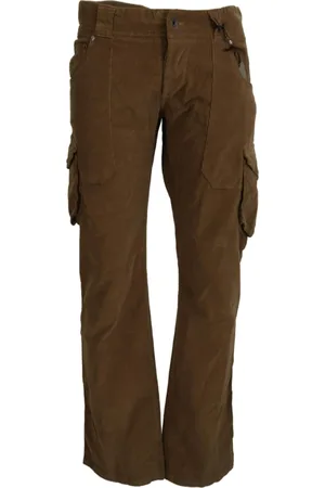 ERMANNO SCERVINO Straight Trousers, male, , Size: S Corduroy Cargo Pants