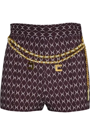 Elisabetta Franchi Short Shorts, female, , Size: S High-waisted stretch crepe shorts
