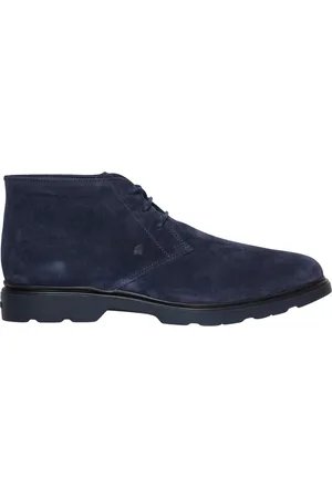 Hogan Lace-up Boots, male, , Size: 10 US Suede Ankle Boots Aw23