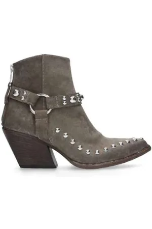 Elena Iachi Cowboy Boots, female, , Size: 6 US Texano Sand Suede Cowboy Boots