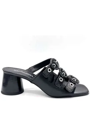 HALMANERA Heeled Mules, female, , Size: 6 US Patent Leather Mule Heels