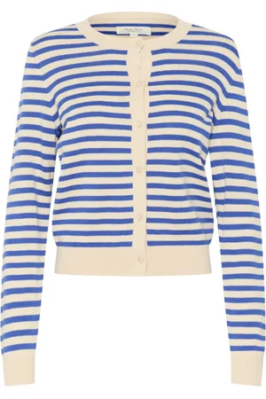 Part Two Cardigans, female, , Size: M Striped Cardigan Ultramarine Stripe