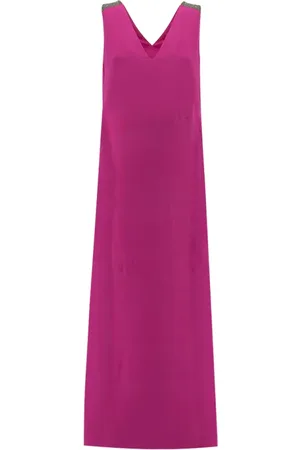 Fabiana Filippi Midi Dresses, female, , Size: S V-Neck Sleeveless Dress