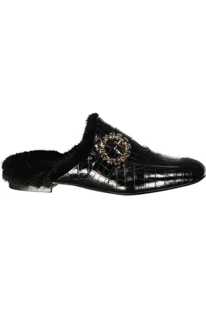 ELEVENTY Mules, female, , Size: 7 US Leather Fur Mules