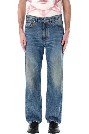 OUR LEGACY Straight Jeans, male, , Size: W32 Vintage Stain Wash Wide Leg Jeans