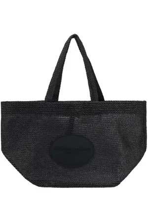Alexander Wang Tote Bags, female, , Size: ONE SIZE Raffia Shoulder Bag with Ribbon Closure