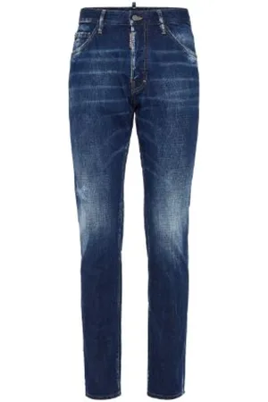 Dsquared2 Slim-fit Jeans, male, , Size: S Whiskering-Effect Distressed Jeans