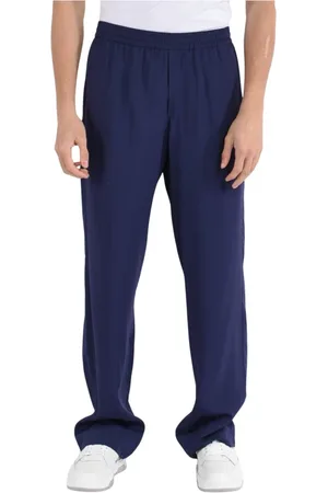 Msgm Straight Trousers, male, , Size: M Fluid Viscose Pants with Elastic Waist