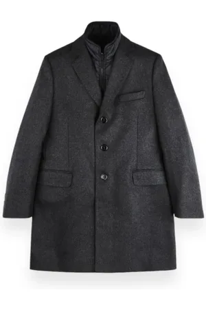 FAY Single-Breasted Coats, male, , Size: L Layered Straight Hem Coat