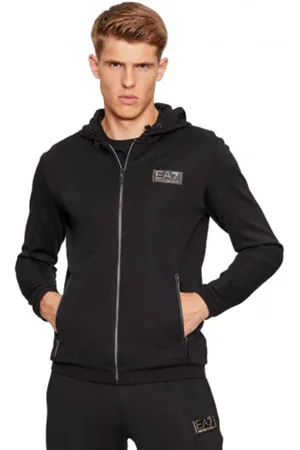 EA7 Zip-throughs, male, , Size: XL Zip-through Sweatshirt