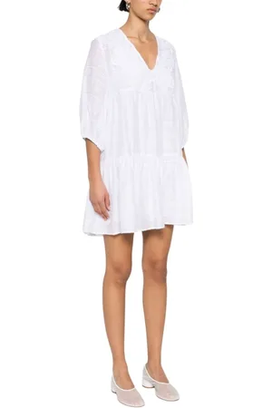 ERMANNO SCERVINO Short Dresses, female, , Size: S Flared Hem Dress with Elasticated Cuffs