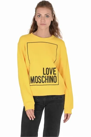 Moschino Sweatshirts, female, , Size: M Cotton Sweatshirt with Inlay Detail