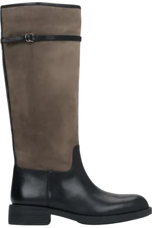 Estro High Boots, female, , Size: 5 US Beige and Black Knee-High Boots