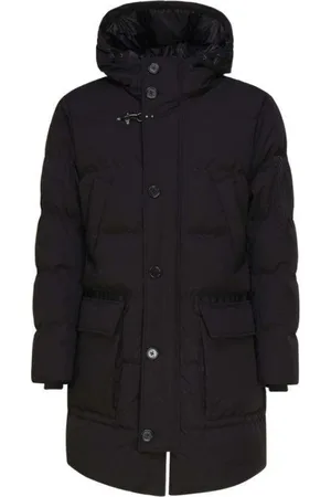 FAY Winter Jackets, male, , Size: 2XL Feather Long Coffee Capsule Jacket