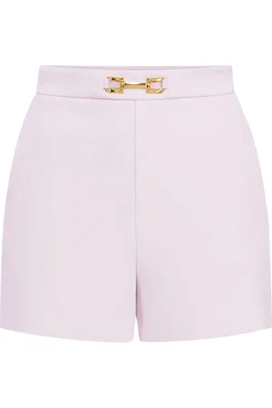 Elisabetta Franchi Short Shorts, female, , Size: XS Gold Metal Detail Flap Button Shorts