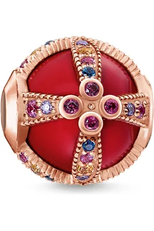 Thomas Sabo Jewellery, female, , Size: ONE SIZE Royalty Bead in Red and Gold
