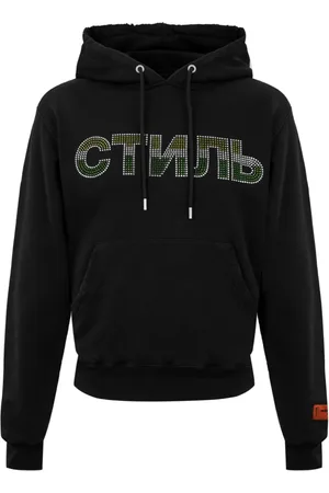 Heron Preston Hoodies, male, , Size: L Strass Logo Hoodie
