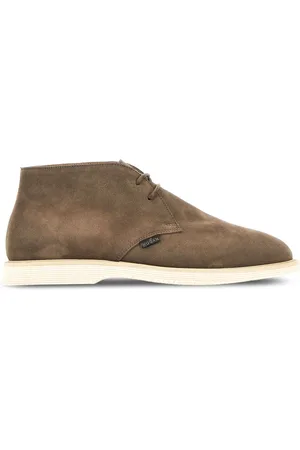 Hogan Lace-up Boots, male, , Size: 8 US Suede Lace-up Boots