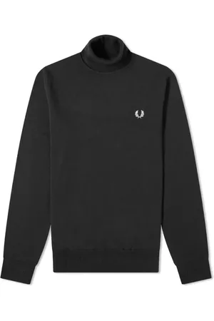 Fred Perry Turtlenecks, male, , Size: 2XL Roll Neck Merino Wool Jumper