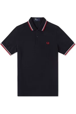 Fred Perry Polo Shirts, male, , Size: M Slim Fit Twin Tipped Polo