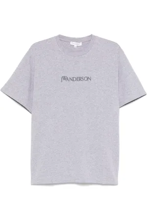 J.W.Anderson T-Shirts, male, , Size: L Grey Melange Crew Neck T-shirt