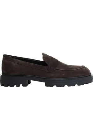 Hogan Loafers, male, , Size: 11 US Suede Tank Sole Moccasin