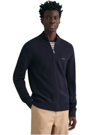 GANT Cardigans, male, , Size: L Zip-Up Cardigan