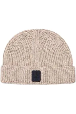Neil Barrett Beanies, male, , Size: ONE SIZE Cashmere Fisherman Beanie with Bolt Badge