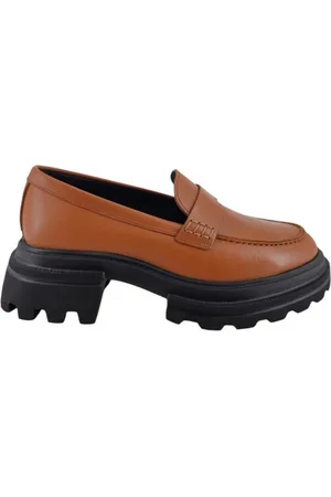 Hogan Loafers, female, , Size: 8 US Leather Moccasin Flat Shoes