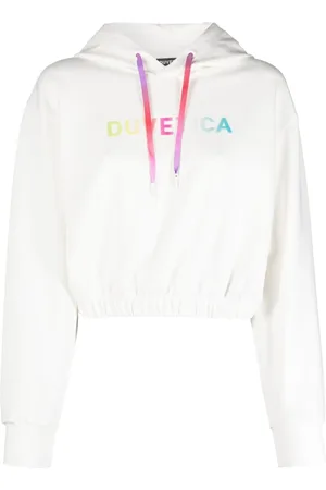 Duvetica Hoodies, female, , Size: L Cropped Logo Hoodie