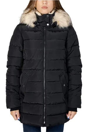ONLY Down Jackets, female, , Size: S Quilted Fur Hood Coat