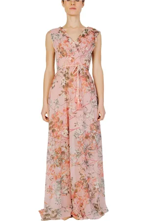 Guess Gowns, female, , Size: XS Floral V-Neck Sleeveless Dress