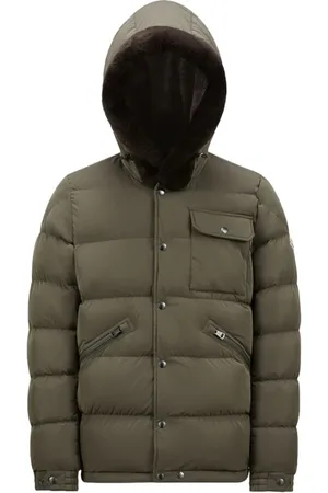 Moncler Down Jackets, male, , Size: 2XL Puffer Jacket with Teddy Hood