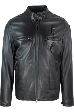 Blauer Light Jackets, male, , Size: M Leather Zipper Jacket