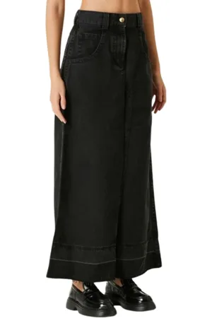 Palm Angels Denim Skirts, female, , Size: W26 Denim Maxi Skirt