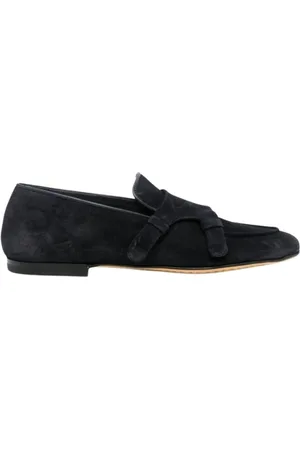 Officine creative Loafers, male, , Size: 7 US Airto Light Cachemere Navy Leather Loafers